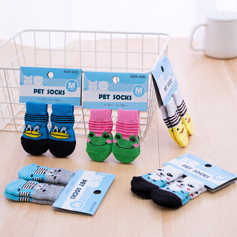 4Pcs Set Knitted Pet Socks