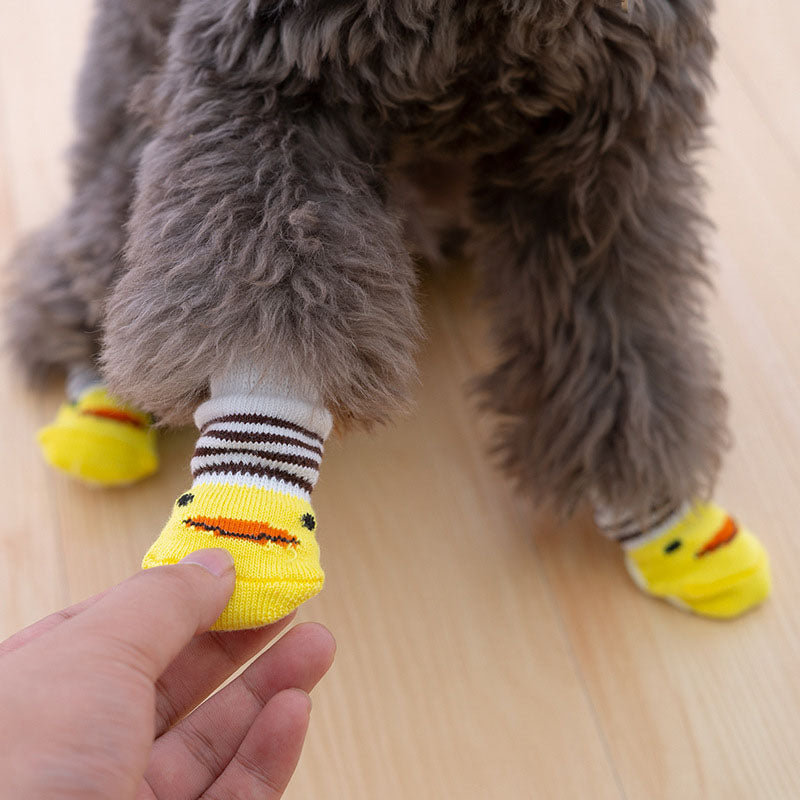 4Pcs Set Knitted Pet Socks